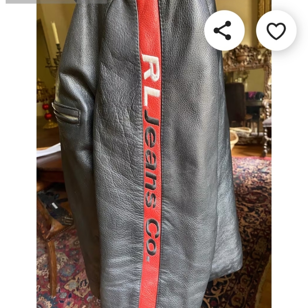 Polo Ralph Lauren Co. Leather jacket Tyson Beckford style